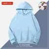 Sudadera con capucha de algodón estilo nuevo para primavera y otoño Sudadera con capucha de algodón puro Sudadera con capucha de color liso para jóvenes Chaqueta Pulóver Manga larga
