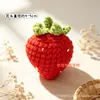 Tejido a mano de lana Abeja Pequeña Cara Sonriente Colorida Girasol Naranja Carpa Flor de Fresa Cabeza Colgante Ramo Accesorios