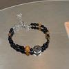 Pulsera de Cuentas con Grietas de Hielo de Estilo Chino Nuevo para Hombre, Moderna, para Hombre, de Alto Valor Facial, Nueva 2024, Nicho, Sensación de Alta Gama, Pulsera de Anillo Giratorio para Mujer