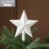 Hong Kong Heng Navidad Vidriera Rosa Estrella de la Punta del Árbol Decoración de Árbol de Navidad Estrella de Cinco Puntas Decoración Estrella Superior Polvo Brillante Brillante