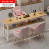 Mesa de manicura, mesa económica para salón de manicura, mesa de maquillaje moderna, diseño de lujo ligero y minimalista, uso individual o para dos personas, manicura estilo japonés