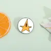 Broches Creativos y Personalizados Europeos y Americanos con Forma de Estrella Dorada de Cinco Puntas, Insignias de Metal para Accesorios de Dibujos Animados Transfronterizos Simples y Originales al por Mayor