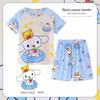 Pijamas de verano para niños de comercio exterior, pantalones cortos de manga corta para niño, finos, medianos y grandes, estilo princesa, ropa de casa de dibujos animados para mujer, venta al por mayor