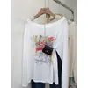 Blusa Chic Estampada de Hombros Descubiertos Talla Grande para Mujer, Nueva Llegada de Verano, Camiseta Versátil y a la Moda