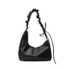Bolso Único para Axila para Mujer 2025 Nuevo Estilo Plisado Moda Viajero Bolso de Hombro Versátil Patrón Agrietado Bolso Cruzado