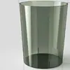 Papelera de gran capacidad para oficina, dormitorio, lujo ligero, sala de estar, hogar, cubo de basura transparente, baño, cocina, papelera