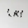 Mini clavo pequeño para hueso de la oreja de acero de titanio, aguja fina, base plana, clavo pequeño para la oreja, varilla fina, clavo para cartílago, grosor de 1.2 mm, clavo para el labio