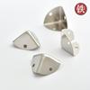 Caixa lateral de 26 mm com proteção de canto de metal e borda coberta de ferro, caixa de madeira antiga, caixa de presente com canto arredondado e coberta com prata e branco