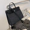 Bolso Kelly Casual Bolso de Mano Grande para Mujer 2025 Nuevo Moda Trendy Versátil Bolso de Lona para el Hombro Bolso Cruzado Popular