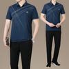 Roupas de Verão para o Pai Camiseta Masculina de Manga Curta Roupa Esportiva para Meia-idade 2023 Novas Roupas Casuais de Verão para Meia-idade e Idosos