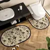 Alfombrilla absorbente para suelo de lavabo de baño, alfombrilla antideslizante de tierra de diatomeas, alfombrilla en forma de U para inodoro, felpudo para entrada de baño