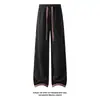 Otoño 2026 Nuevo Estilo Base Blanca Pierna Recta Bloque de Color Bordado Pantalones de Chándal M-5XL HK261174-P33