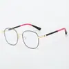 Gafas poligonales infantiles de silicona con bloques de color y patillas flexibles antideslizantes, protección de alta definición contra la luz azul, protección ocular diaria, gafas sin graduación