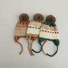 Orejeras jacquard Dudula árbol pequeño orejeras de invierno gorro de lana para niños tejido a prueba de viento cálido gorro para niños