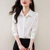 2022 Primavera Nova Moda Camisa de Cetim Feminina Manga Longa Estilo Coreano Solta Roupa de Negócios Temperamento Camisa para o Dia a Dia
