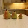 Fruta Brilhante 3D Pera Frutaria Comida e Brincadeira Decoração Ornamento Modelo Chaveiro Pingente Acessórios DIY