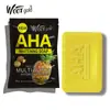 Bolsa de Jabón Transfronteriza Jabón en Bolsa Cúrcuma Jabón de Frutas Aha Arbutina Aclarador Hidratante Limpiador Exfoliante Purificante de Piel 80g