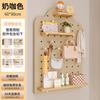 Tablero de madera maciza con agujeros para pasillo, zapatero, estante de almacenamiento superior, modelo de fondo para colgar en la pared del hogar