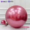 Globo metálico redondo de metal cromado de 36 pulgadas decoración de cadena de globos para pared de fondo de bar para fiesta de cumpleaños, habitación de bodas