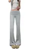 Dos tipos de largo de pantalónPantalones deportivos acampanados con cintura volteada para mujer, pantalones de campana de verano adelgazantes, pantalones deportivos casuales estilo americano que realzan el trasero