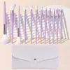 Set de 12 Piezas de Pinceles para Sombras de Ojos, Pinceles para Delineador, Pinceles para Labios, Pinceles de Detalle, Pinceles para Sombra de Nariz, Pinceles de Maquillaje, Set Completo de Herramientas de Belleza de Cangzhou