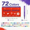 Conjunto de canetas marcadoras acrílicas coloridas de ponta macia, líquido direto, transfronteiriço, secagem rápida e sem manchas, especificamente para estudantes de arte