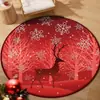 Falda de árbol de Navidad transfronteriza, alfombra redonda de terciopelo de cristal, antideslizante, absorbente de agua, alfombrilla resistente al desgaste para sala de estar, alfombrilla decorativa para el hogar