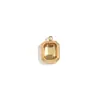 Accesorios de Joyería Geométrica Simples y Únicos Europeos y Americanos Acero Inoxidable Chapado en Oro de 18K Colgante Cuadrado de los Doce Signos del Zodiaco para Mujeres