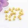 Cuentas Espaciadoras con el Carácter "Fu" Chapadas en Oro de 18K, Cuentas Huecas, Cuentas Espaciadoras para Joyería, Accesorios para Pulseras DIY Hechas a Mano y Cadenas de Cuentas