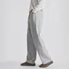 Calça casual masculina de outono, estilo vintage, corte solto, com detalhes de rebite, tecido de algodão de alta qualidade lavado e design versátil e moderno.