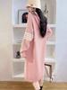 Sudadera Gruesa de Otoño e Invierno Vestido Suéter Largo Por Encima de la Rodilla Estilo Occidental Camisa Base Interior Estilo Perezoso Casual Falda de Punto