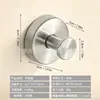 Gancho de ventosa, acero inoxidable, gancho sin taladro, gancho fuerte sin rastro para almacenamiento en baño y cocina, gancho para toallas y ropa