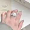 Anillos de Letra Minimalistas Estilo Ins Vintage para Mujer, Diseño de Nicho de Lujo Ligero con un Toque de Alta Gama, Anillo Abierto para Dedo Índice