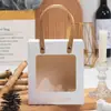 Bolsa de regalo de mano para acompañar regalos de cumpleaños, caja de regalo de Navidad transparente, embalaje de regalo, caja de dulces, caja de compromiso de boda