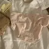 Estilo Japonés Lindo Fresco Pequeño Floral Ropa Interior Femenina Algodón con Entrepierna de Oreja de Madera Estilo Dulce de Estudiante Ropa Interior Transpirable Cómoda para Niña
