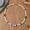 Colar Étnico Boêmio Transfronteiriço Corrente para Clavícula com Contas Gargantilha Irregular Retrô Moda Europeia e Americana