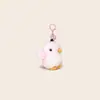 Qualidade de Luxo Leve Pura Pele de Coelho Rex Pinguim Boneco Pingente Animal Pelúcia Chaveiro Bolsa Pingente Pequeno Presente Atacado