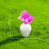Materiais para paisagens em miniatura, vasos de flores artificiais criativos, decorações de jardinagem DIY para casas de bonecas e pequenos ornamentos