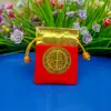 Ano do Cavalo Folha de Ouro Imitação Deus da Riqueza Envelope Vermelho Versão Q Desenho Animado Moeda Comemorativa Deus da Riqueza Envelope Vermelho Imitação Ouro Presente de Ano Novo