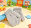 Guantes Calientes de Invierno para Niños de Guardería de 1 a 4 Años Color Sólido Anti-Rayaduras para Bebé Bolsa Tejida Guantes para Bebé