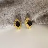 Pendientes de Botón Rombo Zirconia Personalizados Retro Únicos de Alta Gama para Mujer Temperamento Simple Moda Versátil Accesorios de Pendientes Diarios