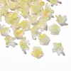 Cuentas de Flor Trompeta Estrella de Cinco Puntas de Vidrio Degradado, Cuentas de Flor de Cinco Pétalos con Agujero Central, Abalorios Sueltos para Horquillas, Pendientes, Pulseras Estilo Antiguo DIY
