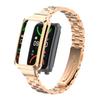 Adecuado para carcasa protectora de metal para pulsera OPPO 2/OPPOwatchFree correa sólida de tres eslabones montaje y desmontaje rápido