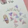 Nuevos Adornos de Cola de Sirena Aurora de Resina para Uñas, Cola de Pez Pequeño, Accesorios para Uñas Artísticas de Pasador DIY, Accesorios de Resina