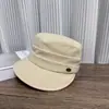 Chapéu de Equitação Plano com Pregas, Cor Lisa, Logo Pequeno 2026 Novo Retrô Desgastado Casual Emagrecimento Facial Circunferência Craniana Grande Boné tipo Newsboy