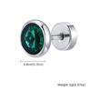 Pendientes de acero inoxidable con circonita blanca pendientes sencillos para hombre pendientes pequeños joyería de moda personalizada ES-332