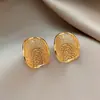 Pendientes Ovalados con Diseño de Malla Europeos y Americanos para Mujer, Pendientes Elegantes con Diseño Hueco, Lujo Ligero, Pendientes Elegantes y de Gama Alta