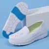 Sapatos de Enfermeira em Estoque para Mulheres, Outono, Sola Macia, Respirável, Antiderrapante, Vazado, Couro Genuíno, Sapatos de Trabalho Médico, Comércio Exterior Transfronteiriço, Dropshipping