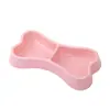 Hueso de Perro con Forma de Macarrón para Mascotas, Doble Tazón para Perros, Tazón para Mascotas, Tazón para Perros, Tazón para Gatos, Suministros para Mascotas