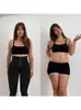 Pantalones moldeadores de cintura ultra alta abotonados para mujer, pantalones de yoga moldeadores de compresión para control de abdomen, pantalones ajustados de alta elasticidad, disponibles en todas las tallas regulares